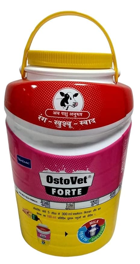 जानवरों के लिए ओस्टोवेट फोर्टे डबल स्ट्रेंथ कैल्शियम और विटामिन लिक्विड (5 लीटर)।